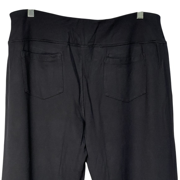 Soma Black Wide Leg Lounge Pants Women's Large Regular Pockets Comfy - Picture 4 of 8